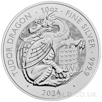 2024 Tudor Dragon - Tudor Beasts 10oz Silver Coin