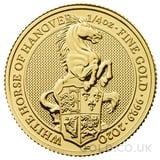 Gold 1/4oz White Horse of Hanover coin (2020)