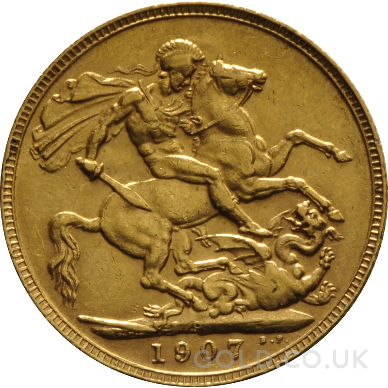 1907 Gold Sovereign Coin Edward VII Perth