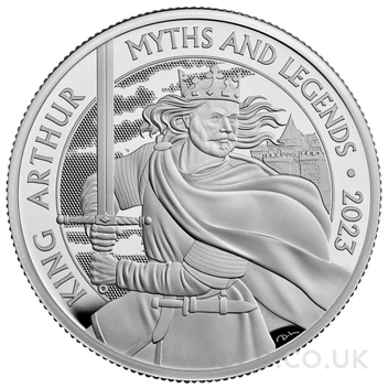 2023 Proof King Arthur Silver Coin Myths & Legends 2oz Boxed