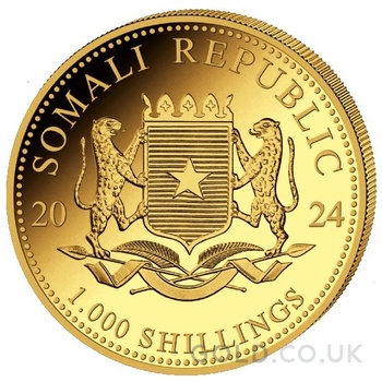 2024 1oz African Wildlife Elephant Gold Coin