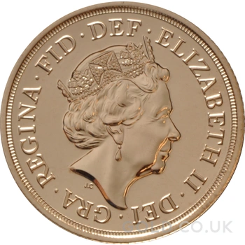Gold Sovereign - Elizabeth II Fifth Head
