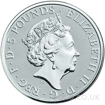 2019 2oz Falcon of the Plantagenets Silver Coin Queen's Beasts