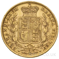 1882 Gold Sovereign Coin Shield Back Victoria (S)