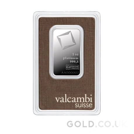 1oz Platinum Bar Valcambi