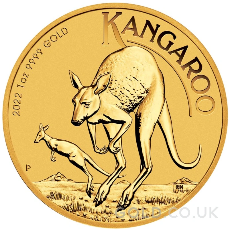 2022 1oz Australian Kangaroo Gold Nugget Coin