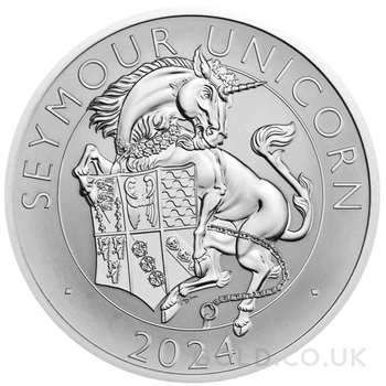 2024 Seymour Unicorn Silver Coin Tudor Beasts Proof 2 Coin Set Boxed