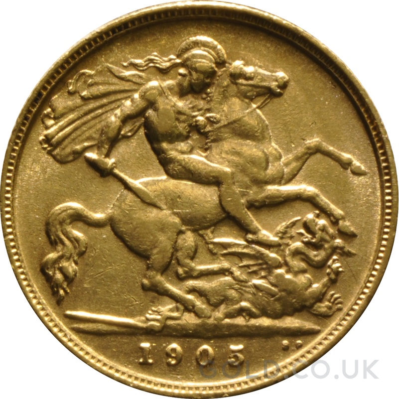 1905 Gold Half Sovereign Edward VII