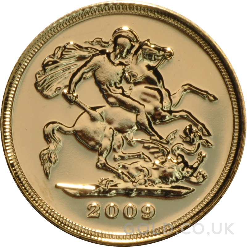 2009 Gold Half Sovereign Elizabeth II Fourth Head