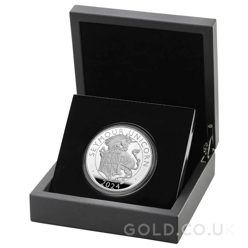 2024 Seymour Unicorn Silver Coin Tudor Beasts 1oz Proof Boxed