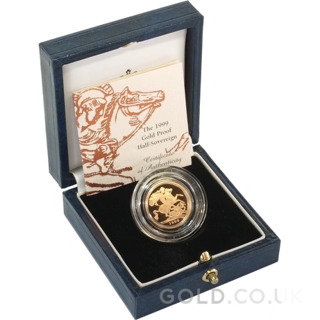 1999 Proof Gold Half Sovereign Boxed