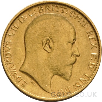 1906 Gold Half Sovereign Edward VII Melbourne