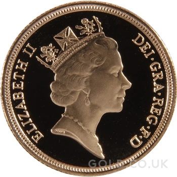 1986 Proof Gold Sovereign Boxed