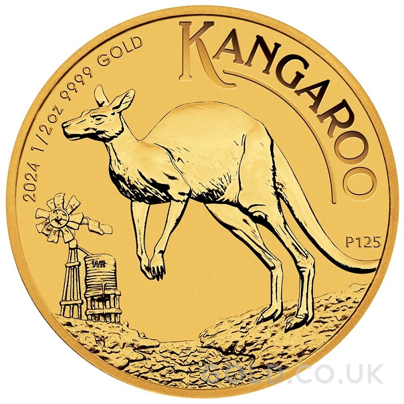 2024 1/2oz Australian Kangaroo Gold Nugget Coin