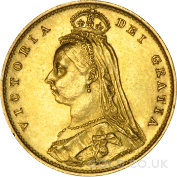 1887 Gold Half Sovereign Queen Victoria Jubilee Head NGC MS61