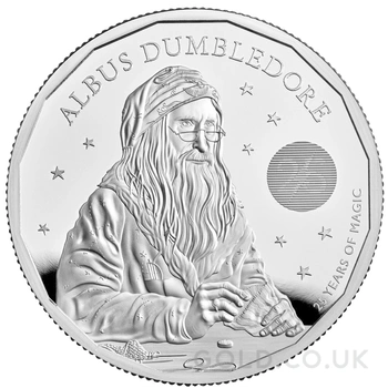 2023 Proof 2oz 25th Anniversary of Harry Potter Silver Coin Dumbledore Boxed