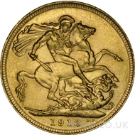 1913 Gold Sovereign Coin George V (S)