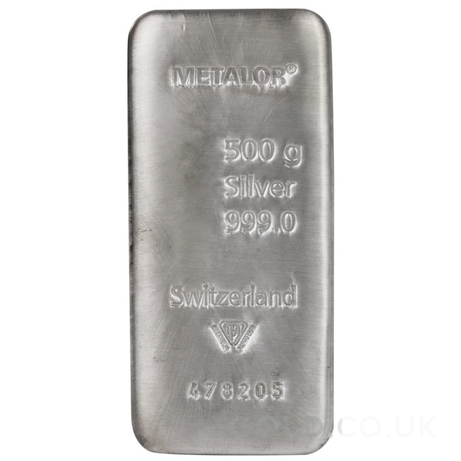 500g Silver Bar Metalor
