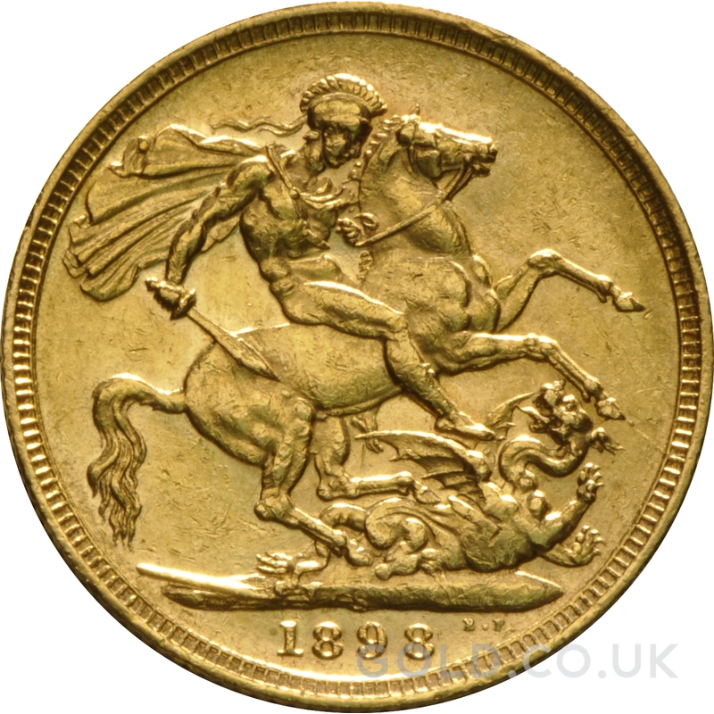 1898 Gold Sovereign Coin Queen Victoria Old Head Sydney