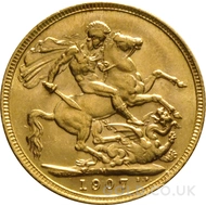 1907 Edward VII Gold Sovereign (Melbourne Mint)