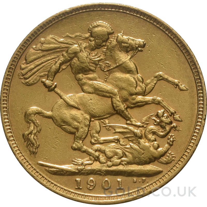 1901 Gold Sovereign Coin Queen Victoria Old Head Sydney