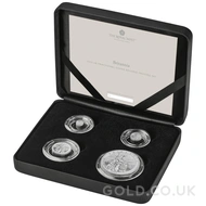 4 Coin Britannia Proof Fractional Silver Set Boxed (2025)