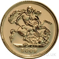 2009 Elizabeth II Fourth Head Gold Half Sovereign