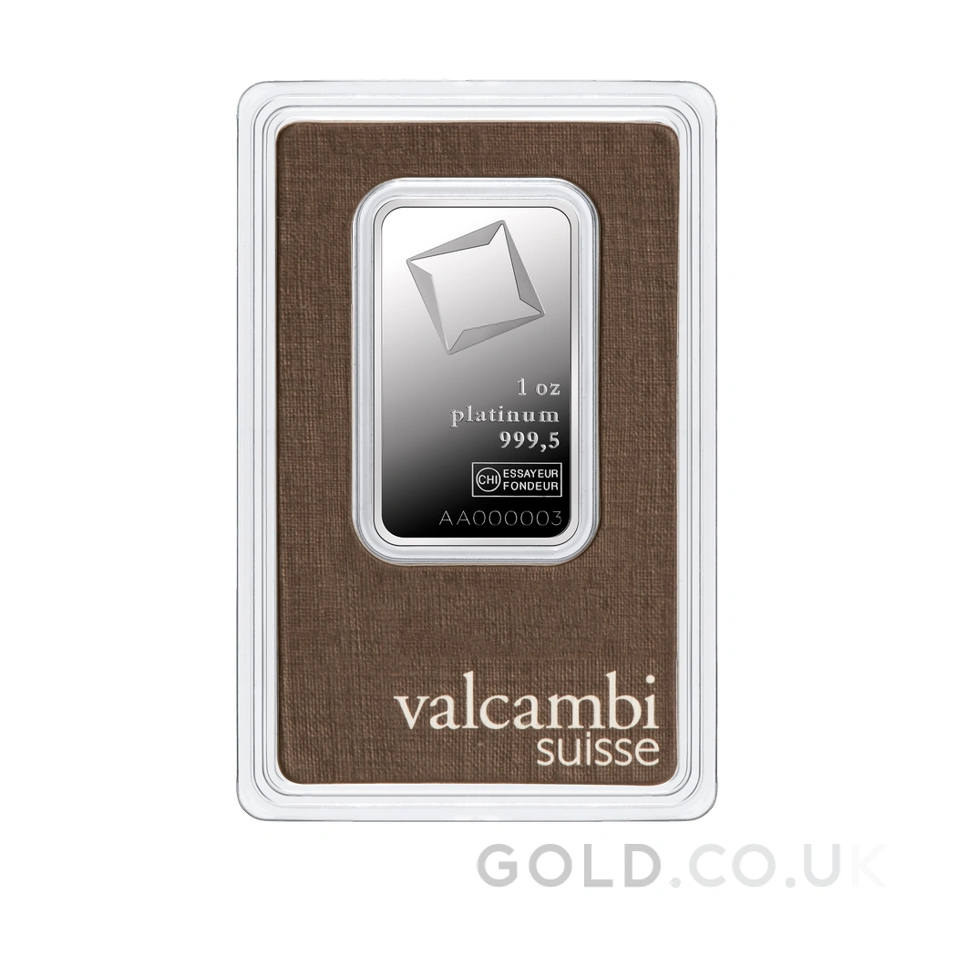 1oz Platinum Bar Valcambi