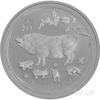 2019 Year of the Pig Silver Coin 1oz Perth Mint Australian Lunar Series