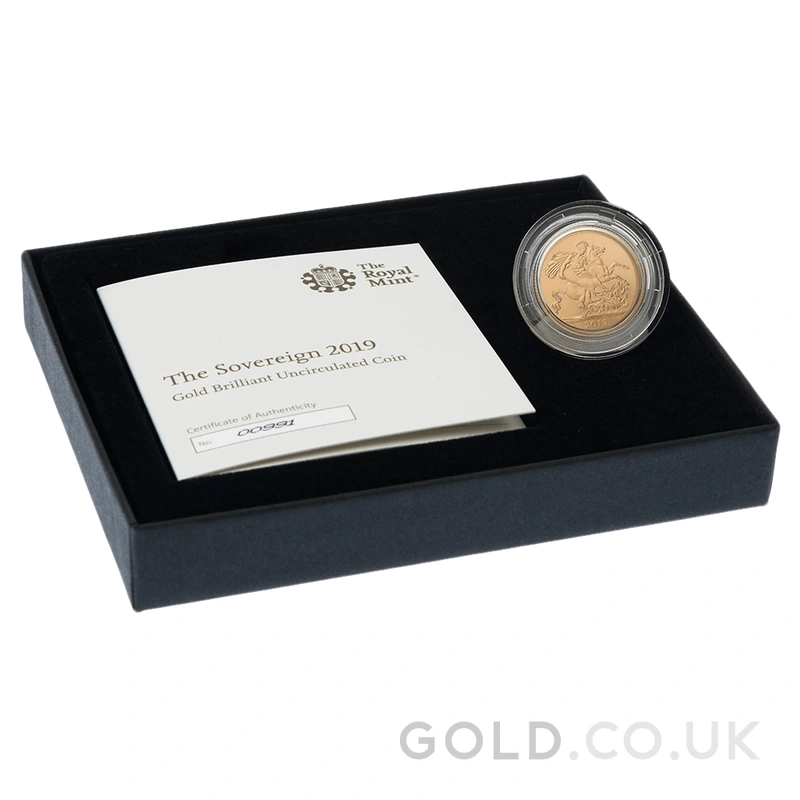 2019 Gold Sovereign Coin Brilliant Uncirculated Boxed