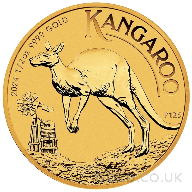 2024 1/2oz Australian Kangaroo Gold Nugget Coin