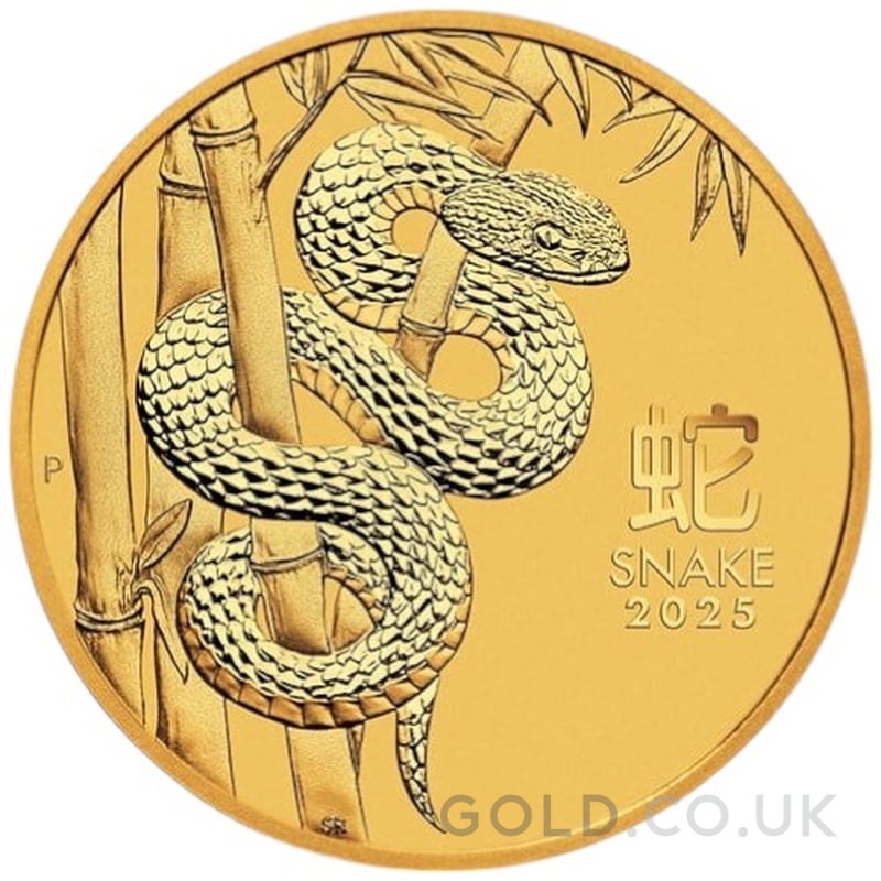 2025 Year of the Snake Gold Coin 1/10oz Perth Mint Australian Lunar Series