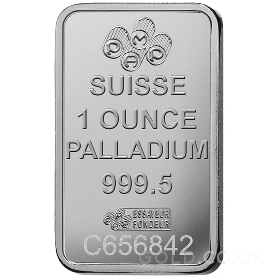 1oz Palladium Bar PAMP Lady Fortuna