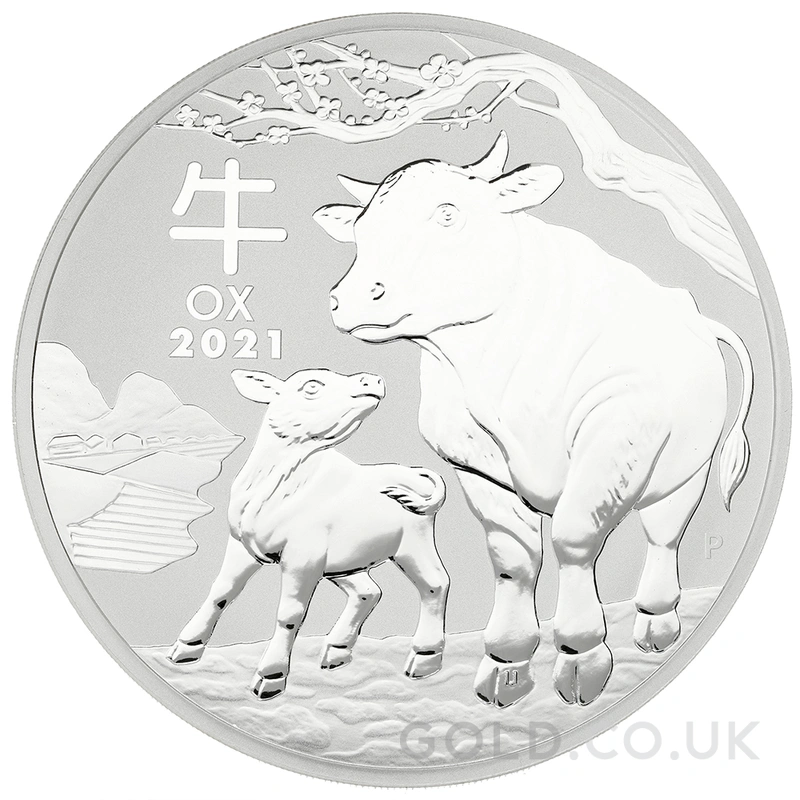 2021 Year of the Ox Silver Coin 1kg Perth Mint Australian Lunar Series
