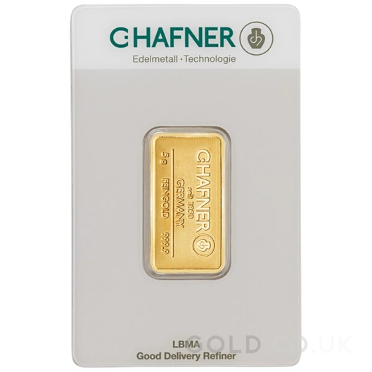 5g Gold Bar C. Hafner Minted
