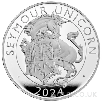 2024 Seymour Unicorn Silver Coin Tudor Beasts 10oz Proof Boxed