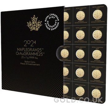 2024 MapleGram 25 x 1g Gold Coins