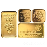 1g Gold Bars Pre Owned