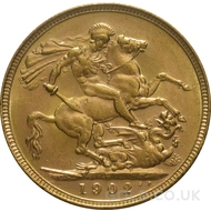 1902 Gold Sovereign Coin Edward VII (P)