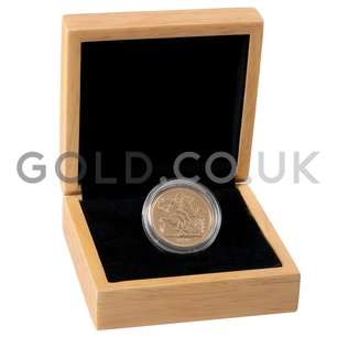 Elizabeth II Fifth Head Gold Sovereign in Gift Box