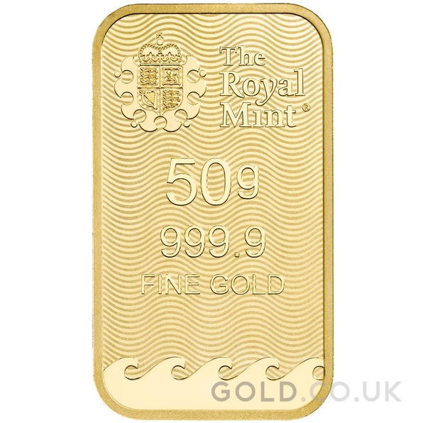 50g Gold Bar Britannia Minted