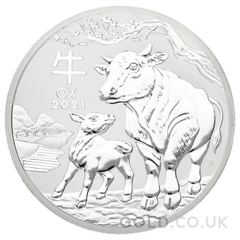 2021 Year of the Ox Silver Coin 2oz Perth Mint Australian Lunar Series