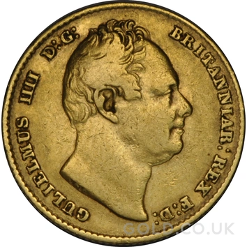 1836 Gold Sovereign Coin William IV
