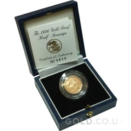 1996 Gold Proof Half Sovereign Boxed