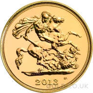 2013 Elizabeth II Fourth Head Gold Half Sovereign