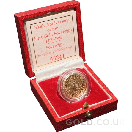 1989 Proof Gold Sovereign Boxed