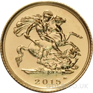 2015 Gold Half Sovereign Coin Elizabeth II