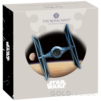 2024 50p TIE Fighter Star Wars Proof Silver Coin Boxed
