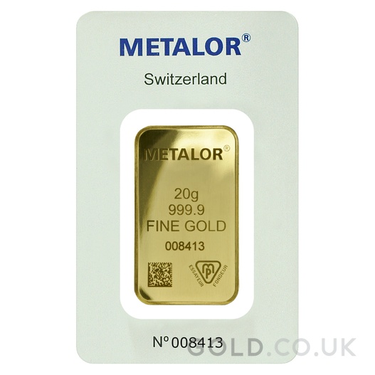 20g Gold Bar Metalor