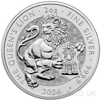 2026 Queen's Lion - Tudor Beasts 2oz Silver Coin